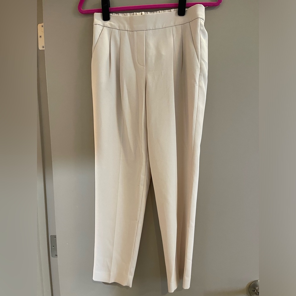 Babaton Cream High-Waisted Trousers